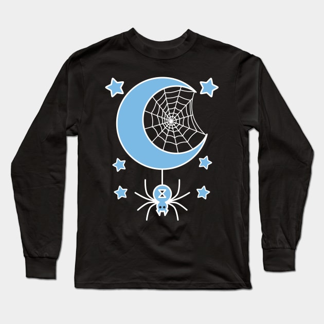 Lunar Spider Long Sleeve T-Shirt by GrimDork